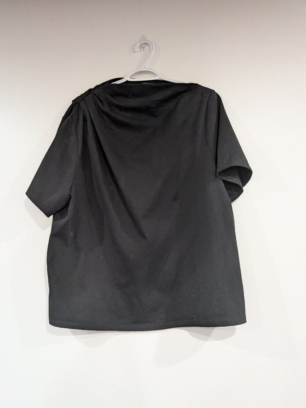 Banana Republic Asymmetric Short Sleeve Top Black Size XXL